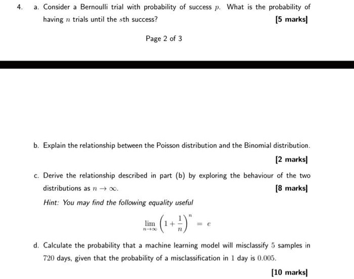 Solved Consider A Bernoulli Trial With A Probability Of Success P