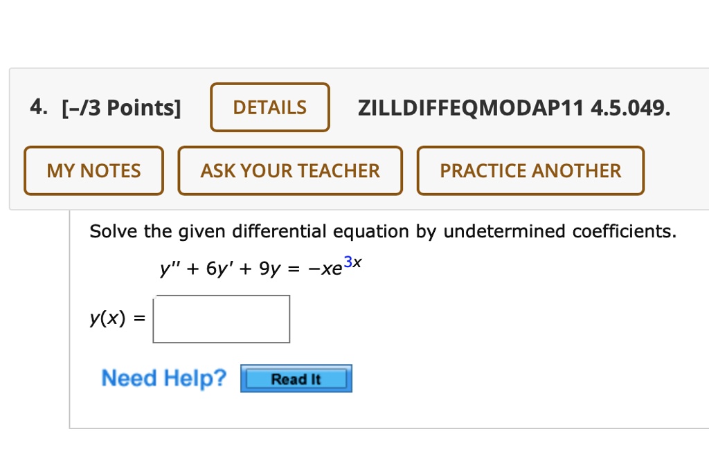 Solved Details Zill Diff Eq Mod Ap My Notes Ask Your