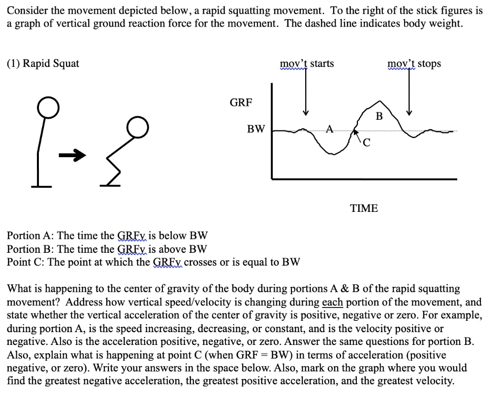 Solved Consider The Movement Depicted Below Rapid Squatting Movement