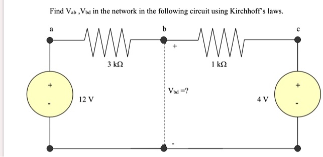 Show Steps Find Vabvbd In The Network In The Following Circuit Using