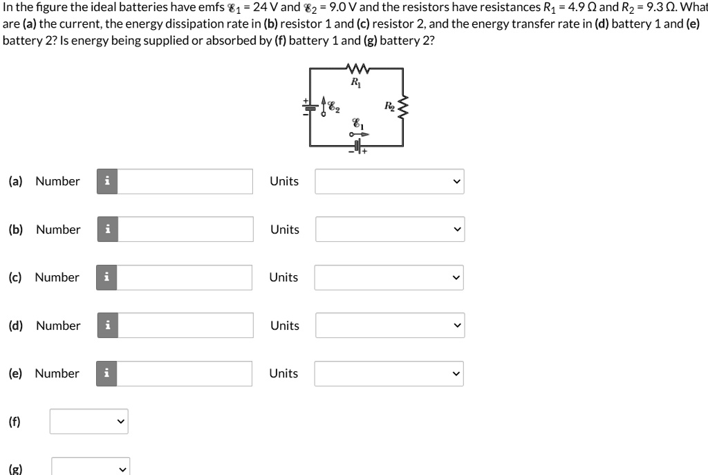 Solved In The Figure The Ideal Batteries Have Emfs V And