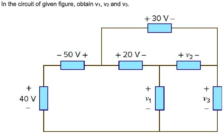 SOLVED In The Circuit Of The Given Figure Obtain V1 V2 And V3 30V