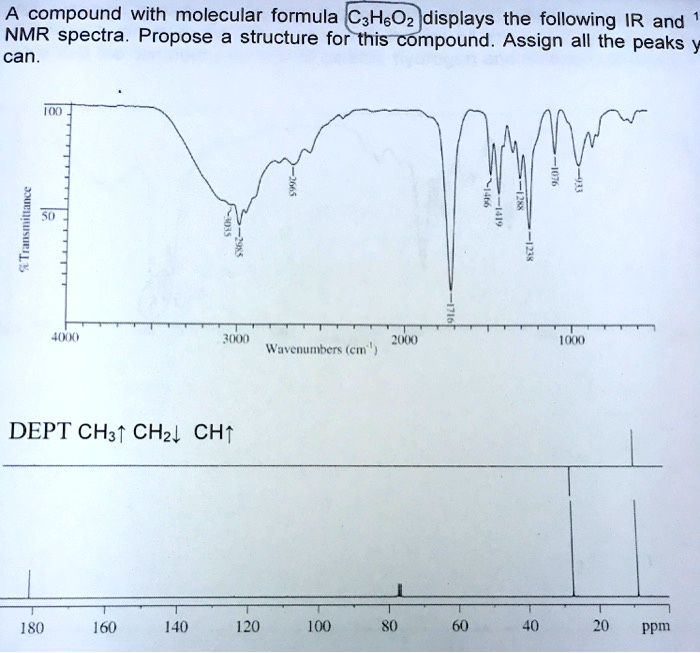 Solved A Compound With Molecular Formula Czhsoz Displays The Following