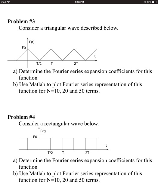 SOLVED Problem 3 Consider A Triangular Wave Described Below F T T 2