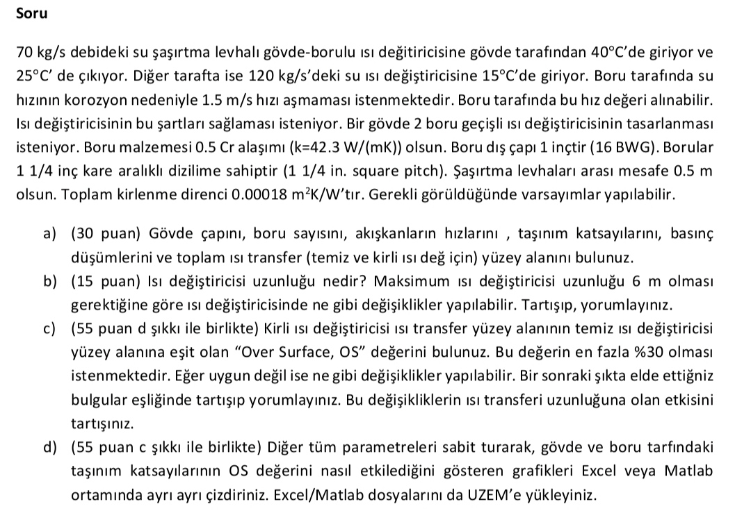 SOLVED Soru 70 kg s debideki su a rtma levhal gövde borulu s de