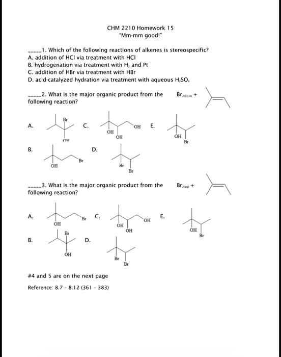 Solved Chm Homework Mm Mm Goodl Which The Following