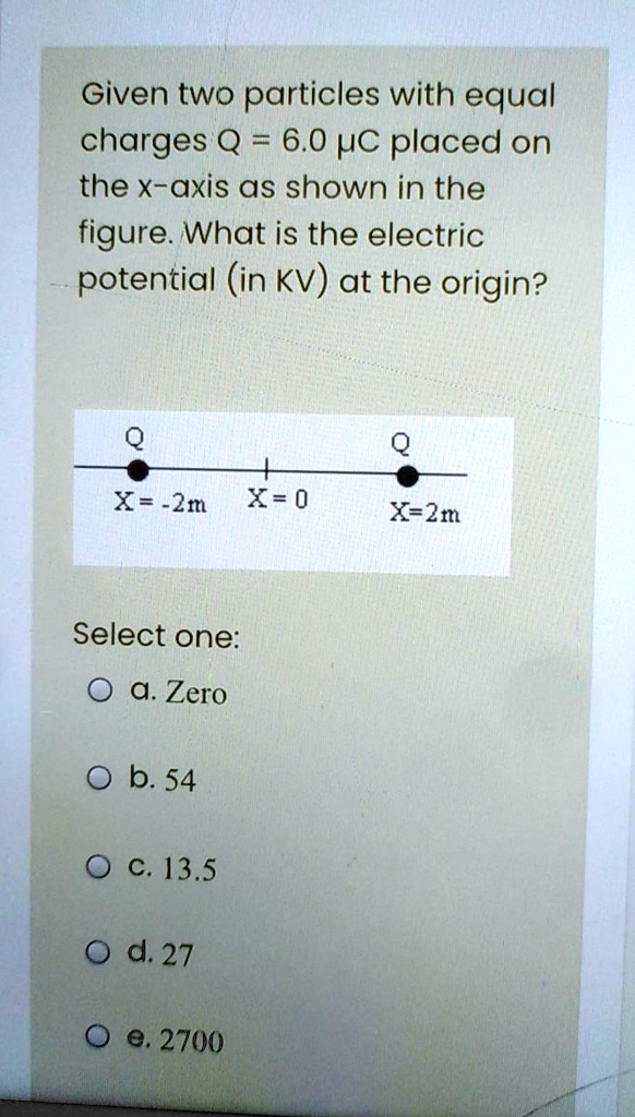 SOLVED Given Two Particles With Equal Charges Q 6 0 HIC Placed On