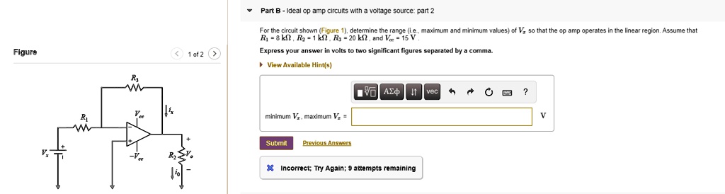 SOLVED For The Circuit Shown Figure 1 Determine The Range I E