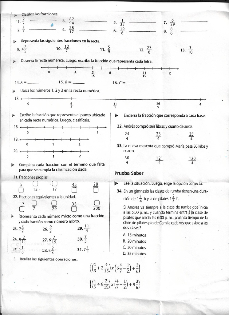 Solved Help Nesecito Almenos Hoy Plis Clasifica Las Fracciones G