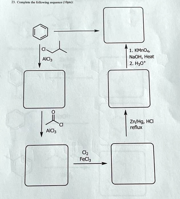 Solved Complete The Following Sequence Pts Kmno Naoh