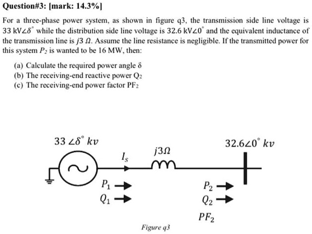 Solved For A Three Phase Power System As Shown In Figure Q The