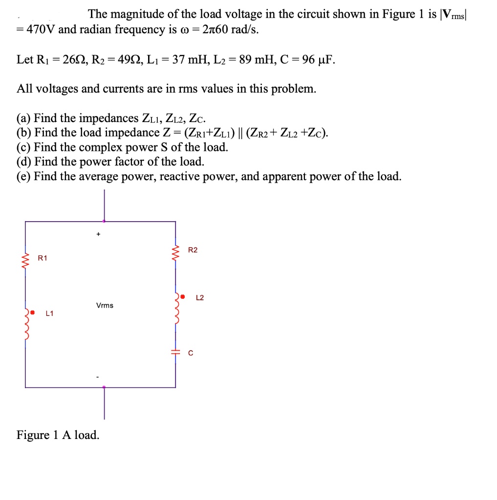 SOLVED The Magnitude Of The Load Voltage In The Circuit Shown In