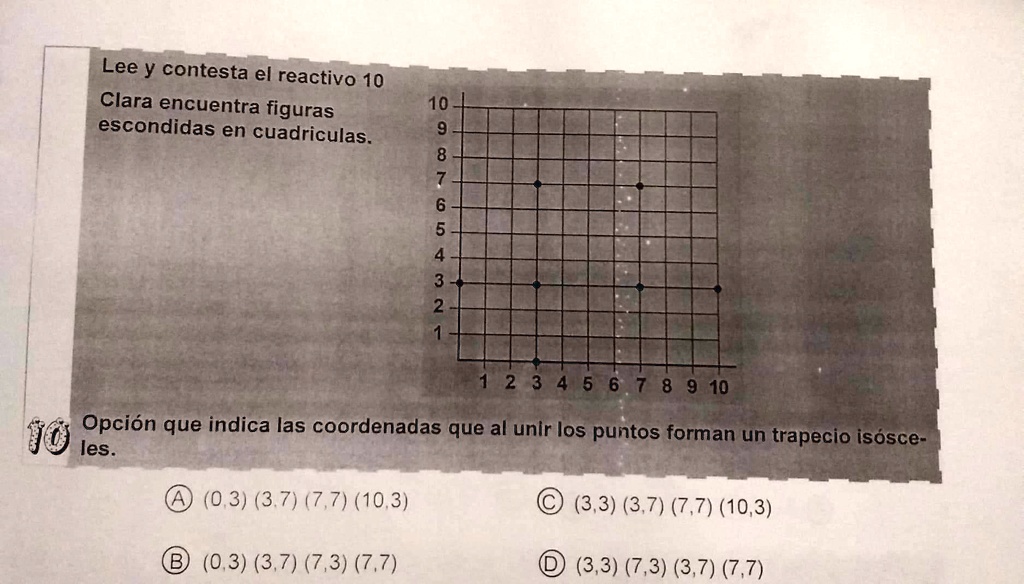 SOLVED Cual Es La Respuesta Correcta Lee Y Contesta El Reactivo 10