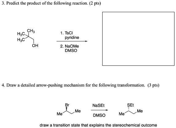 SOLVED Predict The Product Of The Following Reaction 2 Pts CH3 HzC