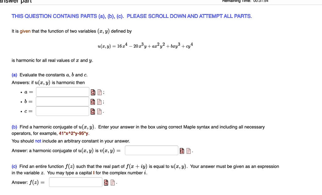 Solved This Question Contains Parts A B C Please Scroll Down