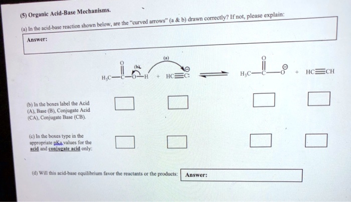 Solved Organic Acid Base Mechanisms Cun Ed Amous Acid B S