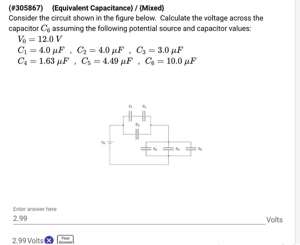 Solved Equivalent Capacitance Mixed Consider The Circuit