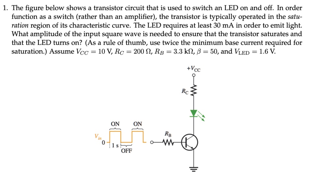 SOLVED The Figure Below Shows A Transistor Circuit That Is Used To