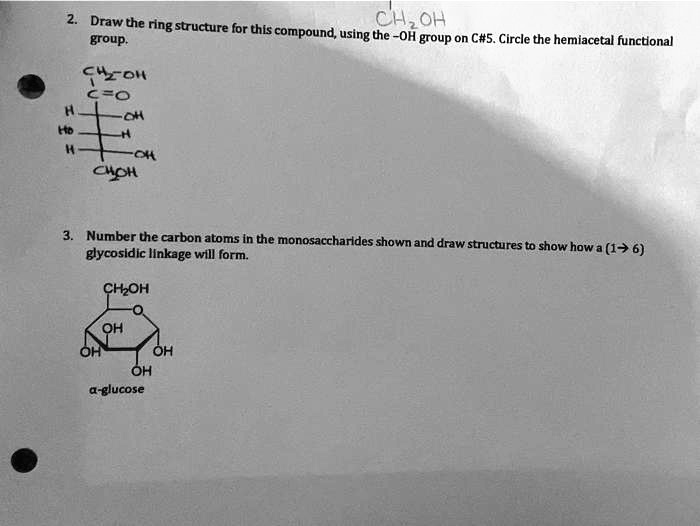 Solved Draw The Ring Structure For This Compound Using The Ch Oh