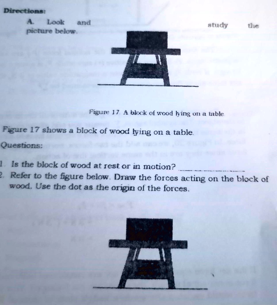 SOLVED Study A Look And Picture Below Figure 17 A Block Of Wood Lying