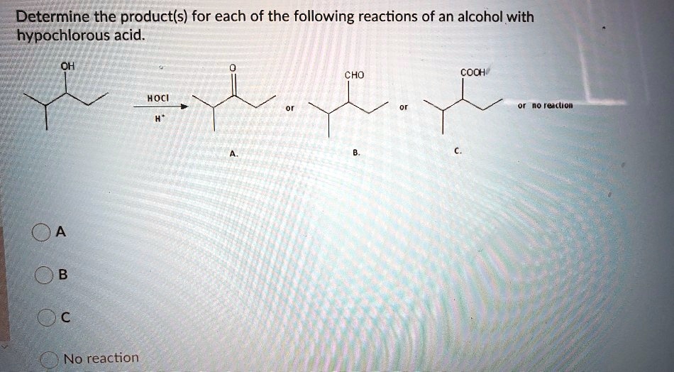 Solved Determine The Product S For Each Of The Following Reactions Of