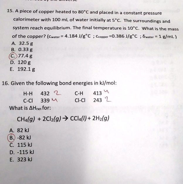 SOLVED 15 A Piece Of Copper Heated To 80 C And Placed In A Constant