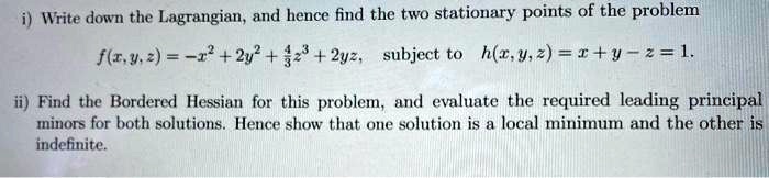 Solved Answer Question Ii Please I Write Down The Lagrangian And