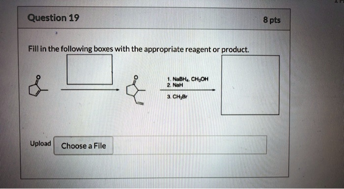 Solved Question Pts Fill In The Following Boxes With The Appropriate