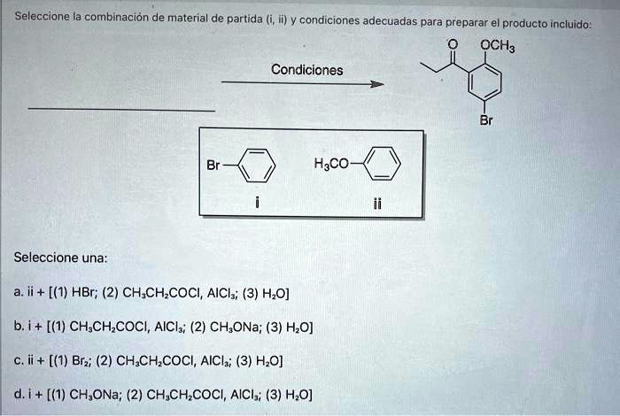 SOLVED Seleccione Ia Combinacion De Material De Partida It