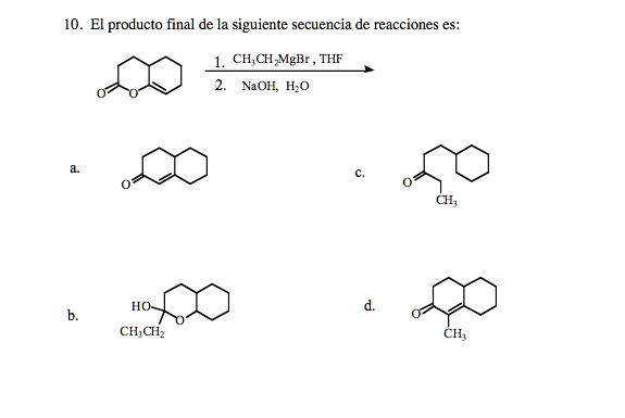 El Producto Final De La Siguiente Secuencia De Reacci Solvedlib