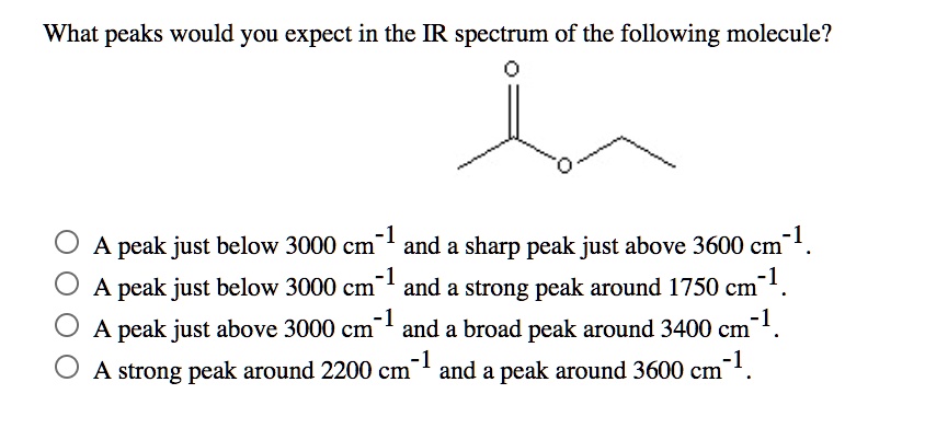 SOLVED What Peaks Would You Expect In The R Spectrum Of The Following