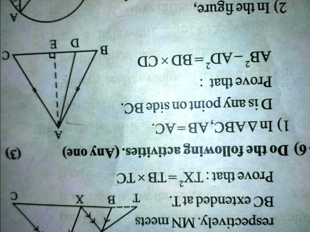 SOLVED In Triangle ABC AB AC D Is Any Point On Side BC Prove That