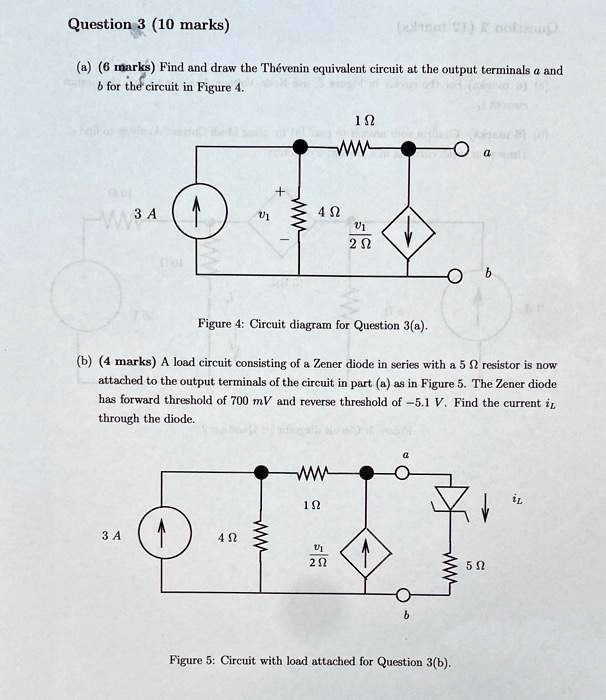 SOLVED Question 3 10 Marks A Find And Draw The Thevenin Equivalent