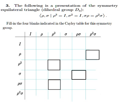 Solved The Following Is A Presentation Of The Symmetry Equilateral