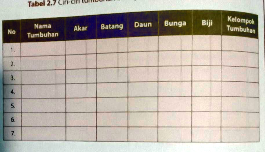 Solved Ciri Ciri Tumbuhan Berbiji Terbuka Dan Berbiji Tertutup Tabel