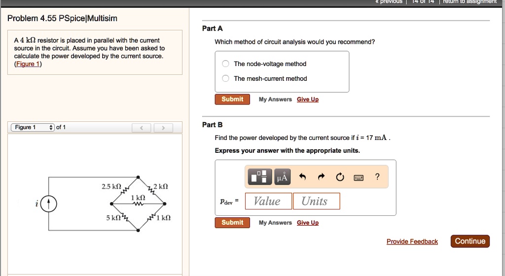 Solved Problem Pspice Multisim Part A A K Resistor Is Placed In