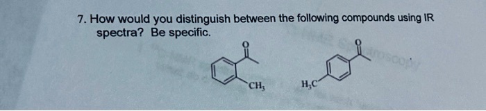 Solved How Would You Distinguish Between The Following Compounds