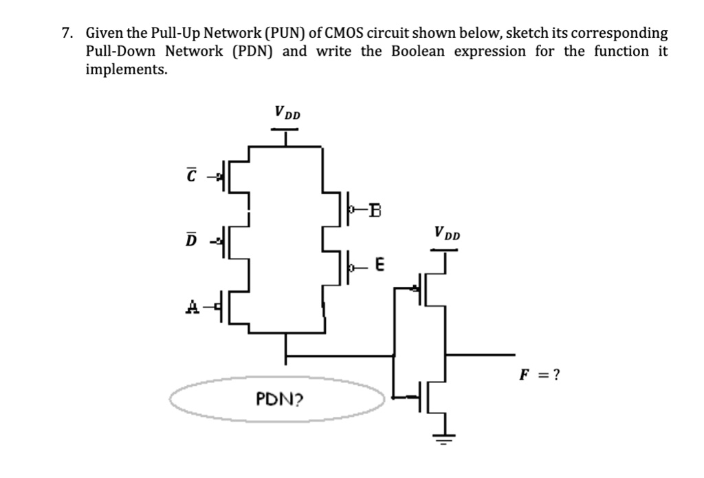 VIDEO Solution 7 Given The Pull Up Network PUN Of CMOS Circuit