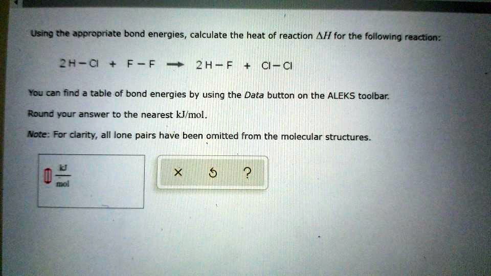 SOLVED Using The Appropriate Bond Energies Calculate The Heat Of