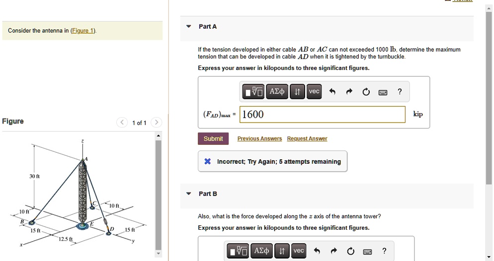 Solved Consider The Antenna In Figure Part A If The Tension