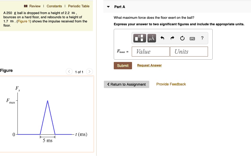 Solved Review Constants Periodic Table Part A G Ball Is Dropped