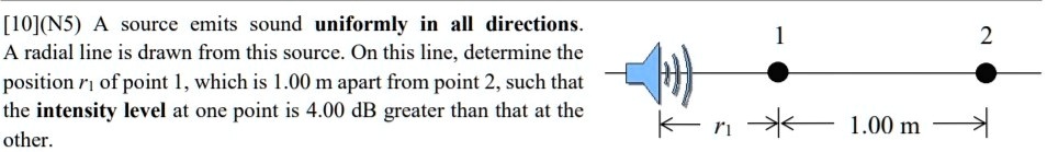 Solved Loj Ns Source Emits Sound Uniformly In All Directions A
