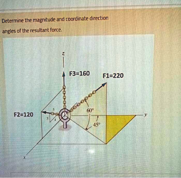 Solved Determine The Magnitude And Coordinate Direction Angles Of The