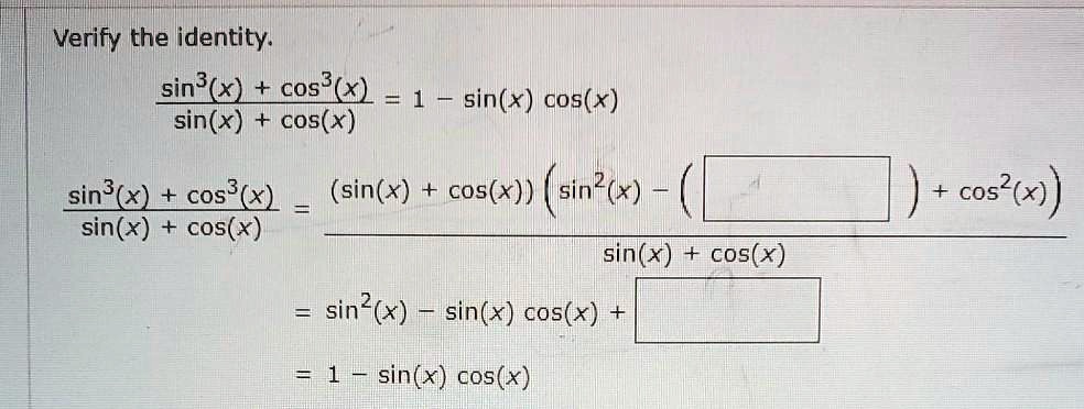 Verify The Identity Sin3x Cos3 Sin X Cos X Sin X SolvedLib