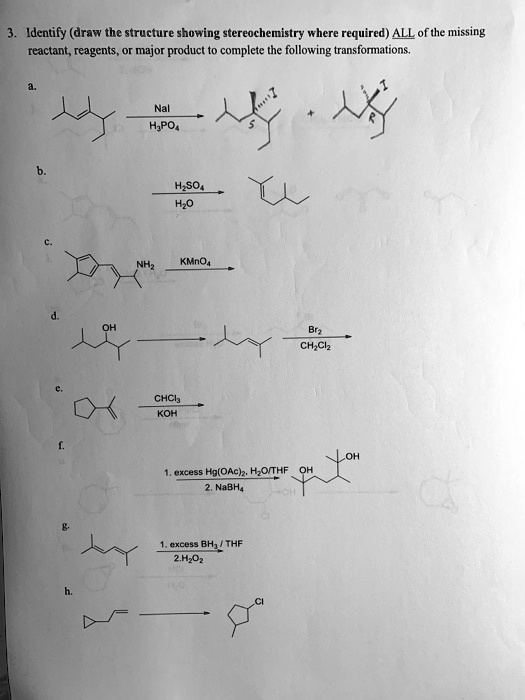 SOLVED Identify Draw The Structure Showing Stereochemistry Where