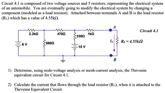 SOLVED Circuit 4 1 Is Composed Of Two Voltage Sources And 5 Resistors