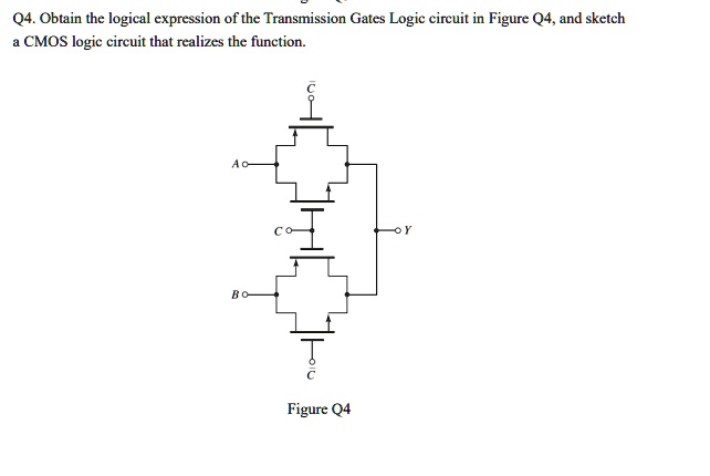 Solved Q Obtain The Logical Expression Of The Transmission Gates