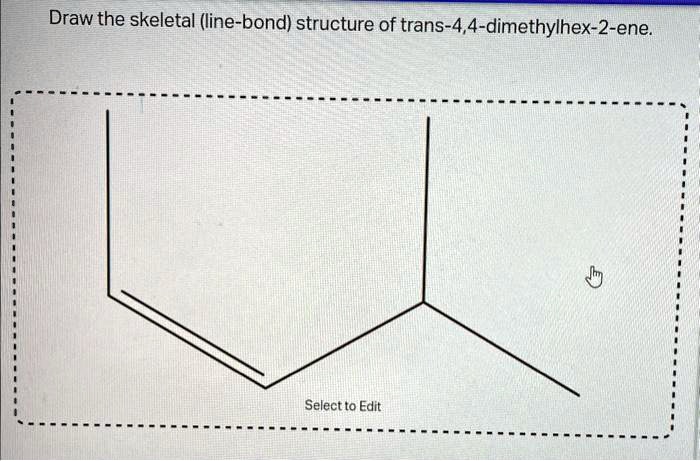 Solved Draw The Skeletal Line Bond Structure Of Trans