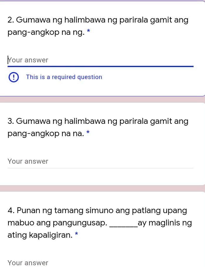 SOLVED Pasagot Nalang Po Filipino Po Yan 2 Gumawa Ng Halimbawa Ng