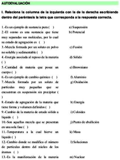 SOLVED Relaciona La Columna De La Izquierda Con La Derecha Escribiendo